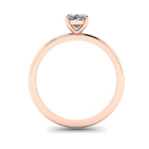 Classic Oval Diamond Solitaire Ring Rose Gold - Photo 1