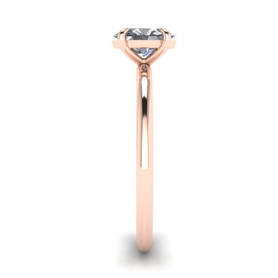Classic Oval Diamond Solitaire Ring Rose Gold,  Enlarge image 3