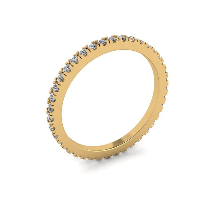 Classic Petite Diamond Eternity Ring in 18K Yellow Gold - Photo 3
