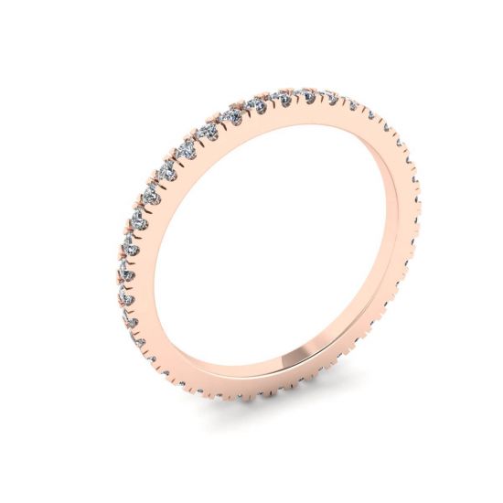 Classic Petite Diamond Eternity Ring in 18K Rose Gold,  Enlarge image 4