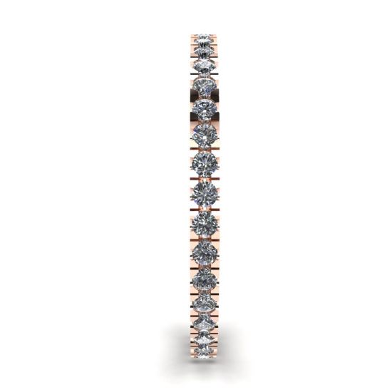 Classic Petite Diamond Eternity Ring in 18K Rose Gold,  Enlarge image 3