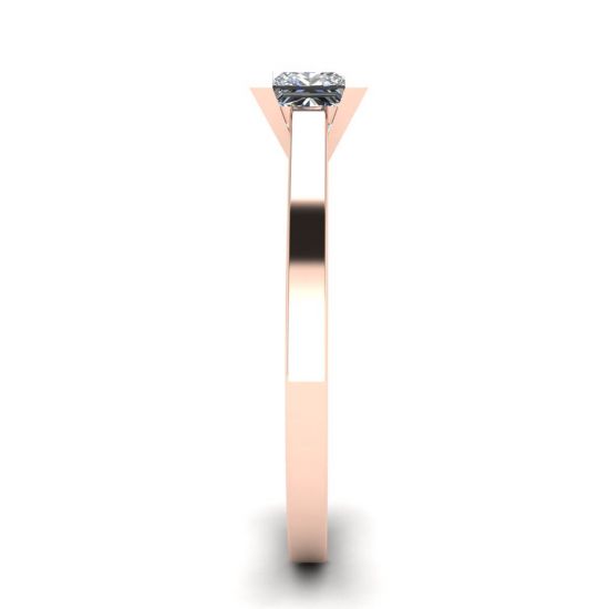 Princess Cut Diamond Ring in 18K Rose Gold,  Enlarge image 3