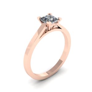 Princess Cut Diamond Ring in 18K Rose Gold - Photo 3