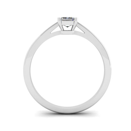 Classic Emerald Cut Diamond Solitaire Ring,  Enlarge image 2