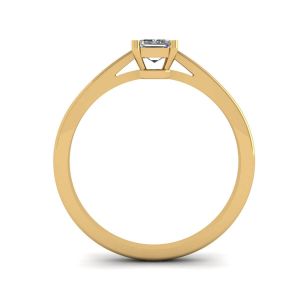 Classic Emerald Cut Diamond Solitaire Ring  Yellow Gold - Photo 1