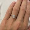 Oval Diamond Halo Engagement Ring, Image 5