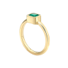 Stylish Square Emerald Ring in 18K Yellow Gold, Image 2