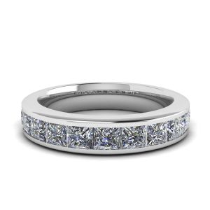 Eternity Princess Cut Diamond Ring White Gold