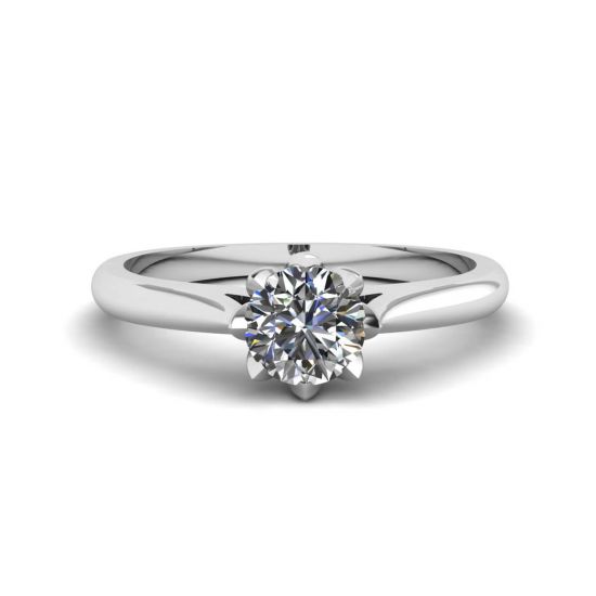Lotus Diamond Engagement Ring, Image 1