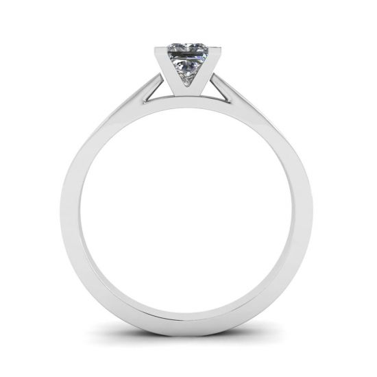Futuristic Style Princess Cut Diamond Ring,  Enlarge image 2