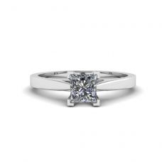 Futuristic Style Princess Cut Diamond Ring