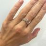 Small Heart Diamond and Pave Ring Rose Gold, Image 5