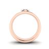 Flat Wedding Ring with a Diamond Rose Gold, Image 2