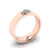 Flat Wedding Ring with a Diamond Rose Gold, Image 4