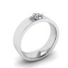 Flat Wedding Ring with a Diamond, Image 4