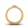 Flat Wedding Ring with a Diamond Yellow Gold, Image 2