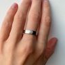 Flat Wedding Ring with a Diamond, Image 5