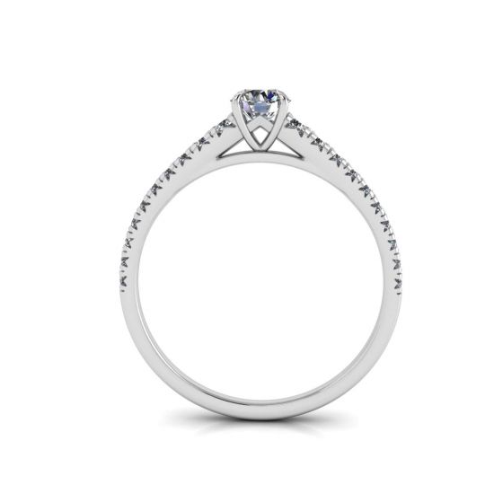 Diamond ring with side pave,  Enlarge image 2