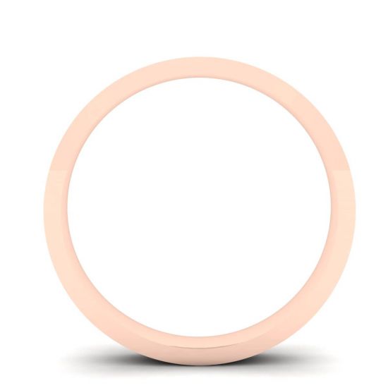 Flat 3 mm Wedding Ring in 18K Rose Gold,  Enlarge image 2