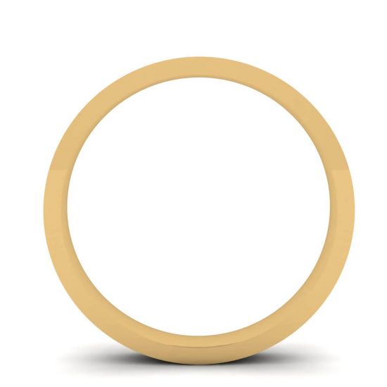 Flat 3 mm Wedding Ring in 18K Yellow Gold,  Enlarge image 2