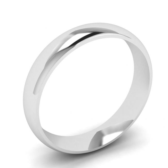 Classic 4 mm Wedding Ring in 18K White Gold - Photo 3