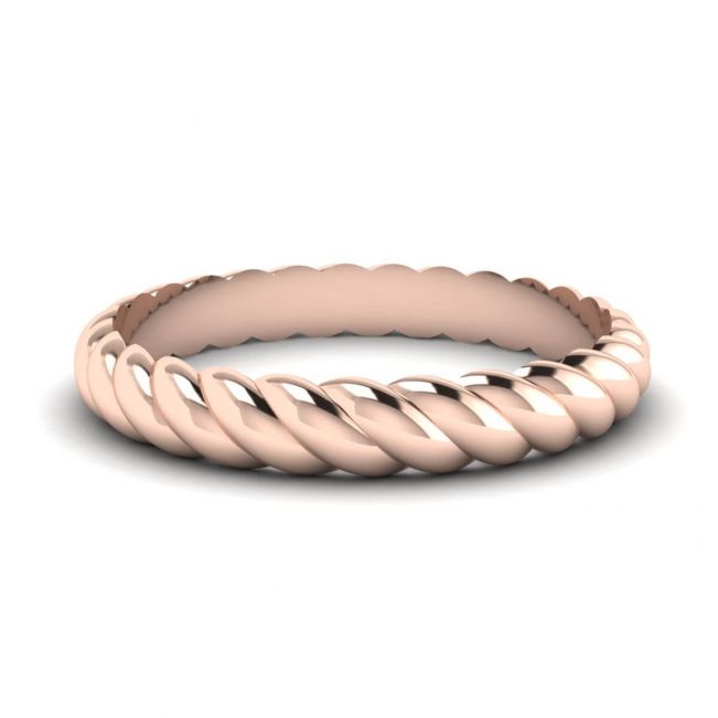 Rope Wedding Ring in 18K Rose Gold