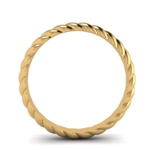 Rope Wedding Ring in 18K Yellow Gold - Photo 1