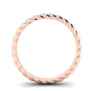 Rope Wedding Ring in 18K Rose Gold - Photo 1