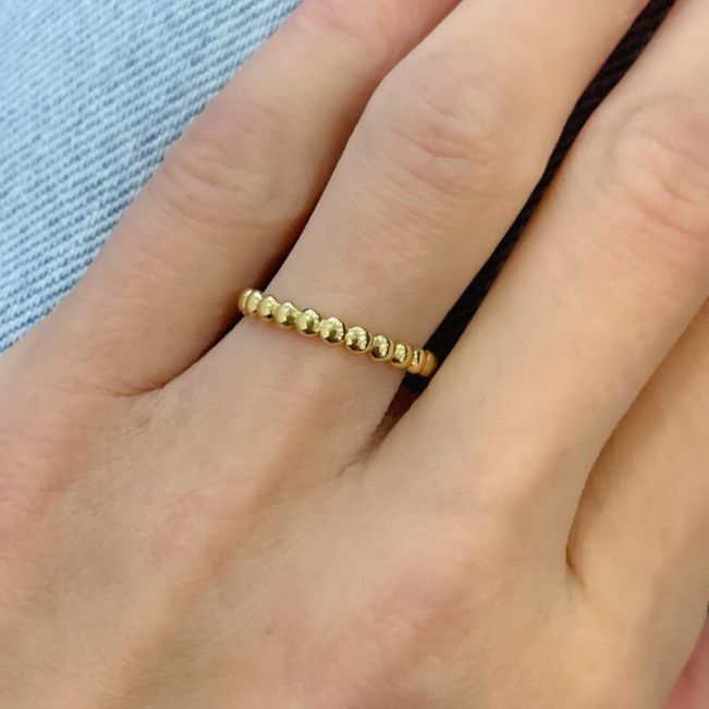 Bearded Ring in 18K White Gold - Photo 4