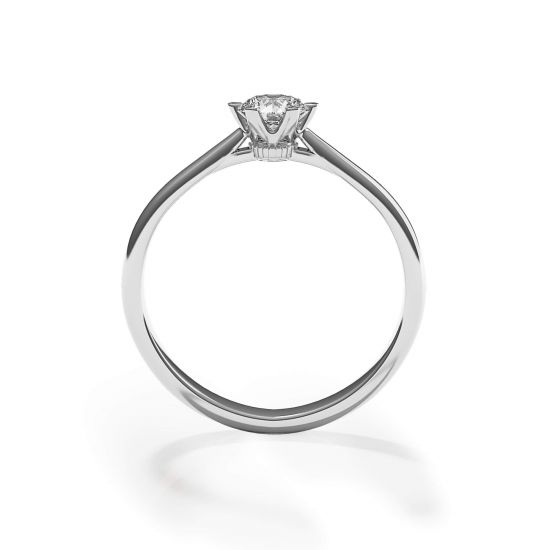 Crown diamond 6-prong engagement ring,  Enlarge image 2
