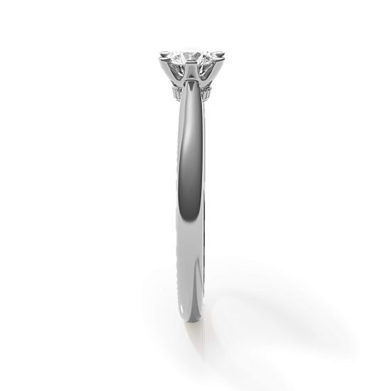 Crown diamond 6-prong engagement ring,  Enlarge image 3