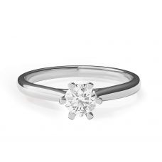 Crown diamond 6-prong engagement ring