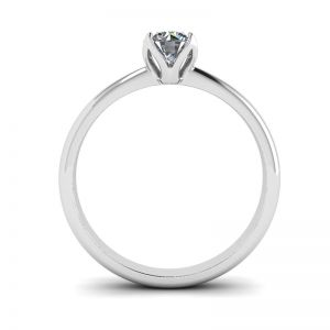 Petal Setting Ring with Round Diamond - Photo 1