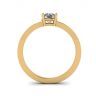 Round Diamond Solitaire Simple 18K Yellow Gold Ring, Image 2
