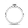 Pear Diamond Ring with Side Pave White Gold, Image 2