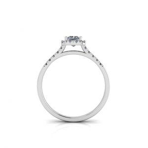 Halo Princess Cut Diamond Ring - Photo 1