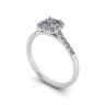 Halo Princess Cut Diamond Ring, Image 4