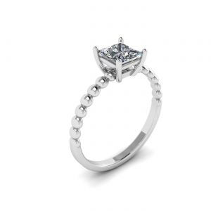 Bearded Ring with Princess Cut Diamond - Photo 3