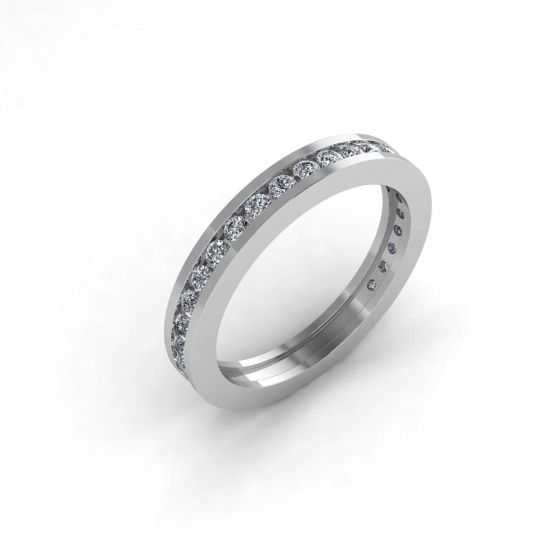 Channel Setting Eternity Diamond Ring,  Enlarge image 3