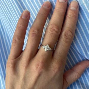 Marquise and Side Trillion Diamonds Ring