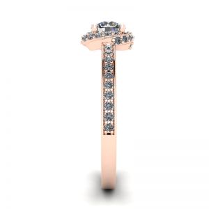 Rose Gold Ring with Diamonds - Photo 2