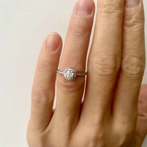 Golden Ring with Diamonds - Photo 1