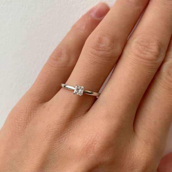 Princess Cut Diamond Ring, Image 1
