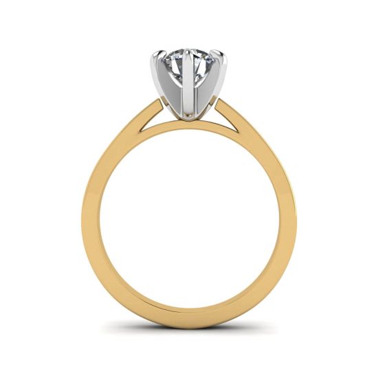 Diamond Ring in 18K White Gold for Engagement, Enlarge image 1