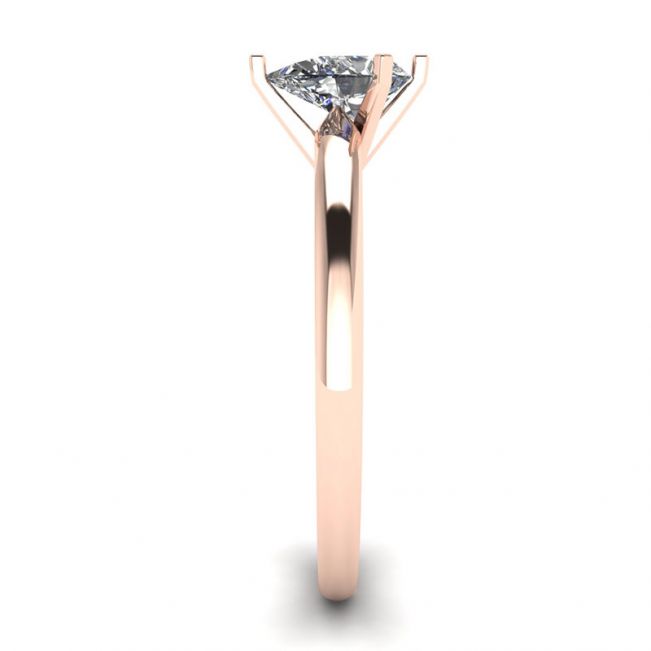 Pear Diamond Solitaire Ring in 6 prongs Rose Gold - Photo 2