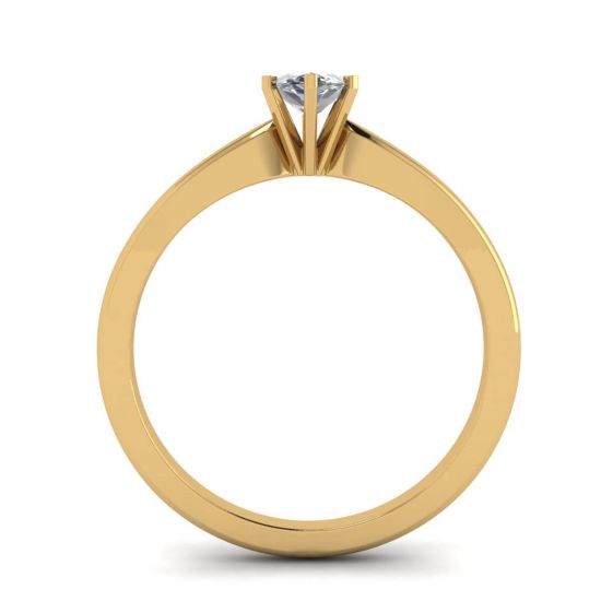 6-Prong Marquise Diamond Ring in 18K Yellow Gold,  Enlarge image 2