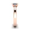 18K Rose Gold Ring with Princess Cut Diamond, Image 3