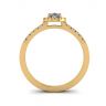 Halo Diamond Pear Shape Ring in 18K Rose Gold, Image 3