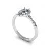 Pear Diamond Ring with Halo, Image 5