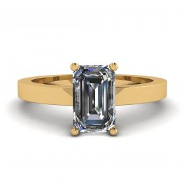 Rectangular Diamond Ring in 18K Yellow Gold